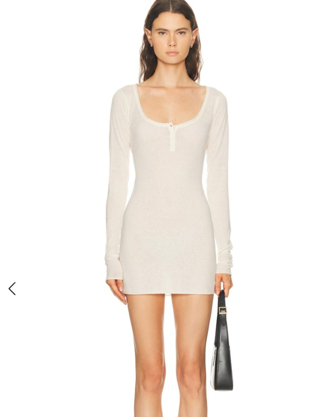 Skims Sheer Cashmere Henley Mini Dress Size M NWT
